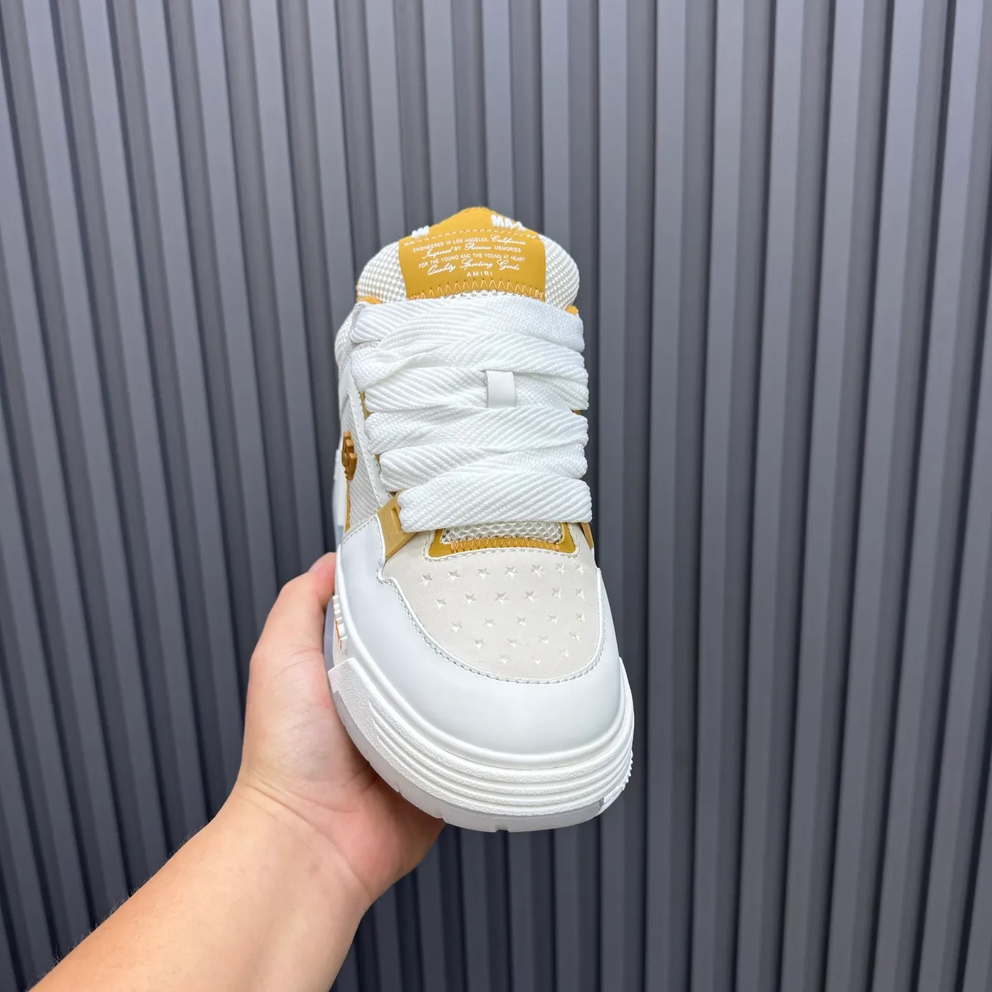 Men's shoes 💰660💰 AMIRI AMIRI trendy brand hot sale 🔥 Available all year round, couples 💑 Official website synchronization Imported fabrics 1⃣️ vs 1⃣️ replica, original factory special original sole, 35-45 (45. non-refundable)